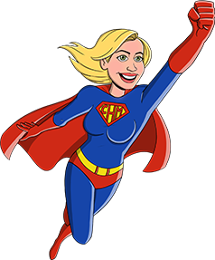 Sonia Radosz w przebraniu Superman