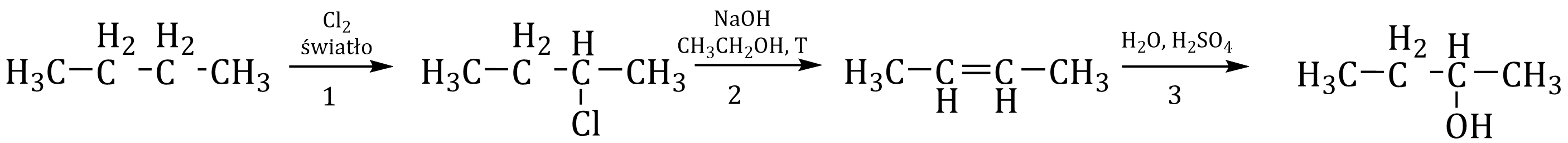 schemat ciągu przemian - mechanizmy reakcji w chemii - 2